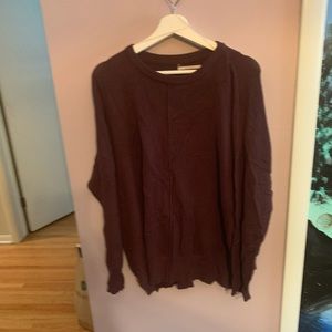 Purple zipper detail sweater